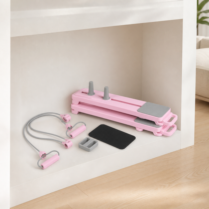 Adjustable ab board stored compactly at home