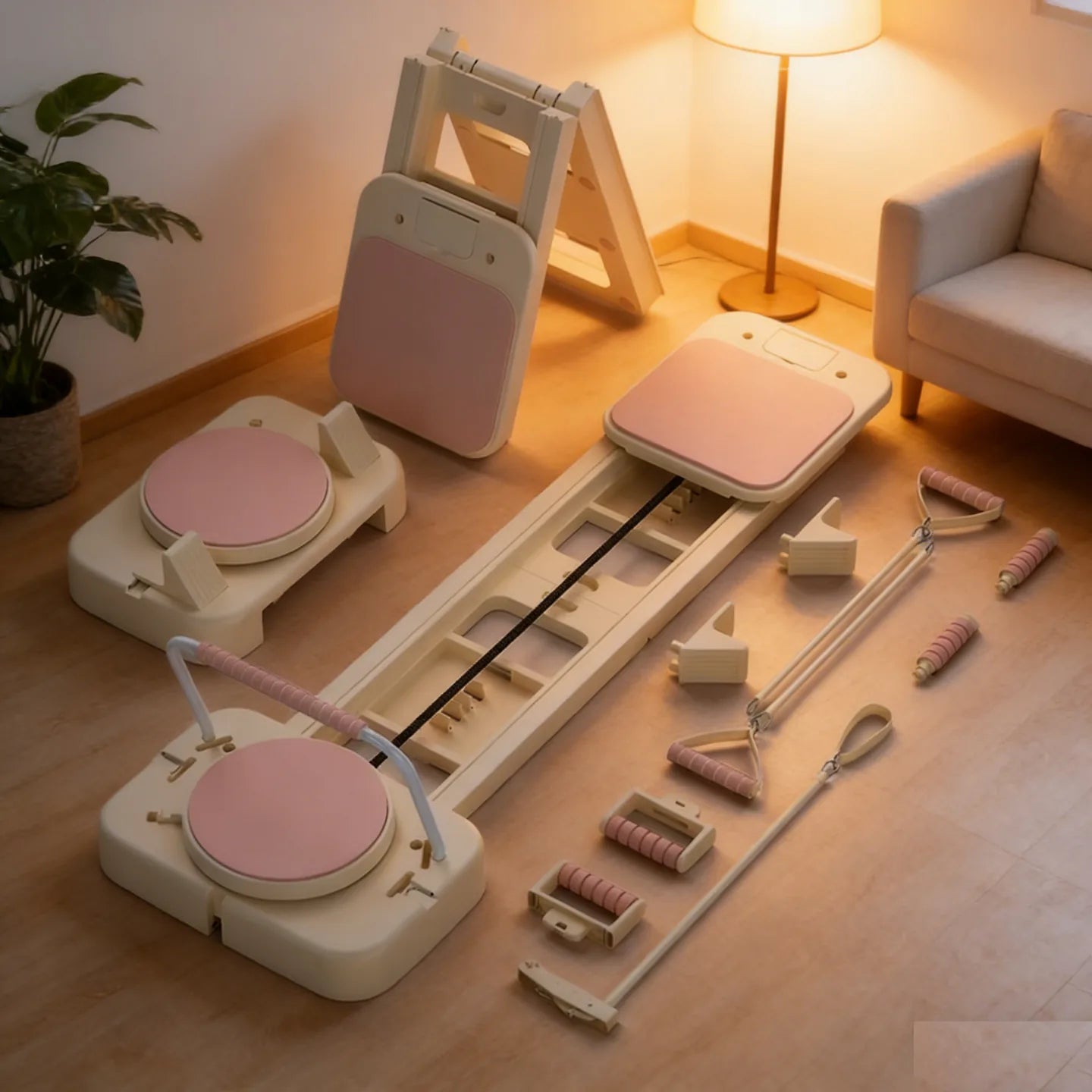 Compact Terra Gym equipment ready for a recovery session at home